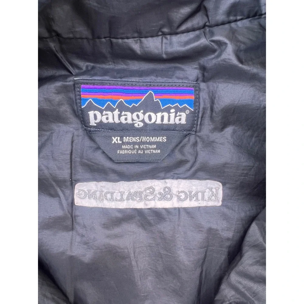 Patagonia Mens Nano Puff Vest XL Black King & Spalding K&S Corporate Logo Puffer